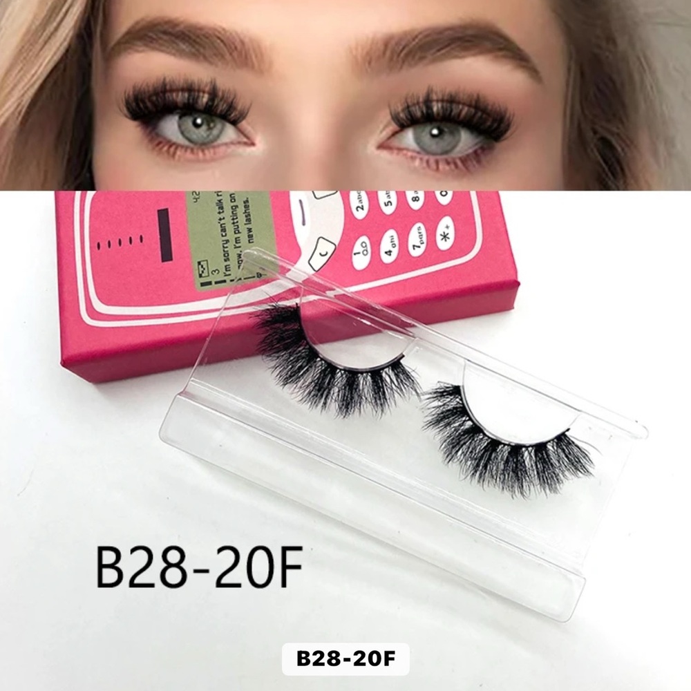 Dramatic Black False Eyelashes 20mm Fluffy Eyelashes